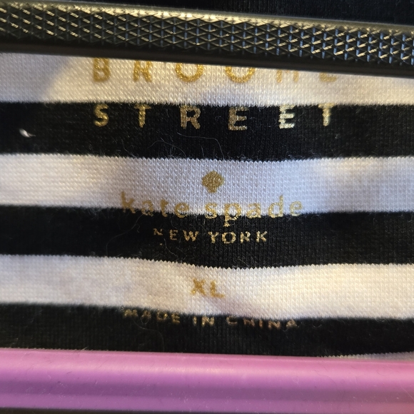 Kate Spade Monochrome Striped Long Sleeve Dress - Picture 4 of 6